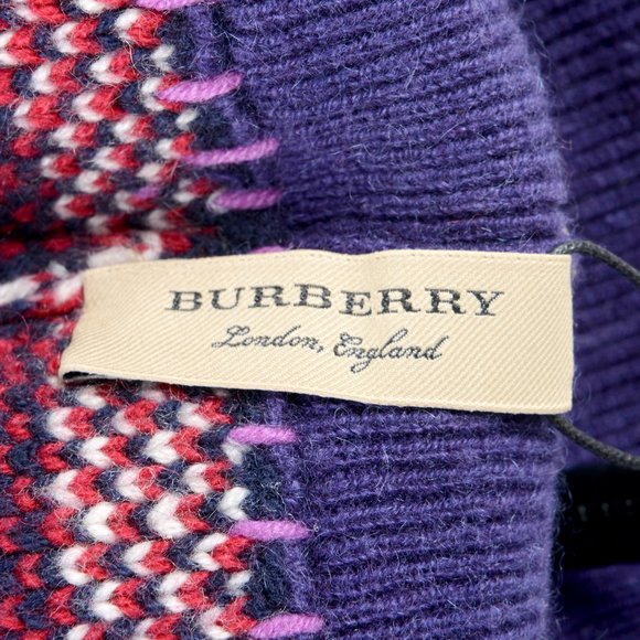 Burberry Unisex Cashmere Wool Pompon Beanie Hat - Picture 3 of 3